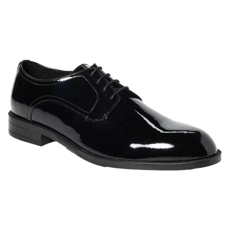 Eleganckie czarne skórzane buty derby