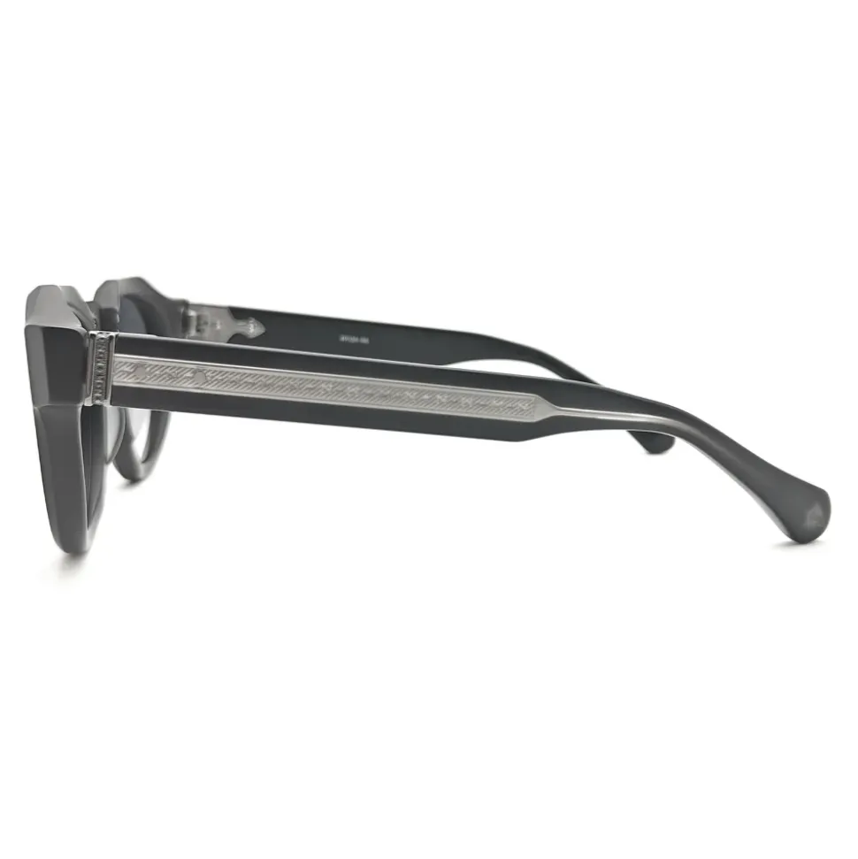 Eleganckie matowe czarne okulary panto