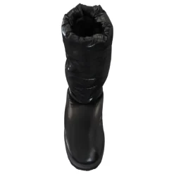 Eleganckie Średnie Buty w Czarnym Poliestrze