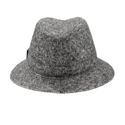 Elegant Herringbone Fedora Hat