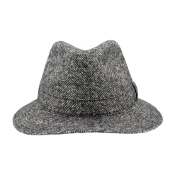 Elegant Herringbone Fedora Hat