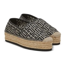 Espadryle Alex z żakardowym monogramem