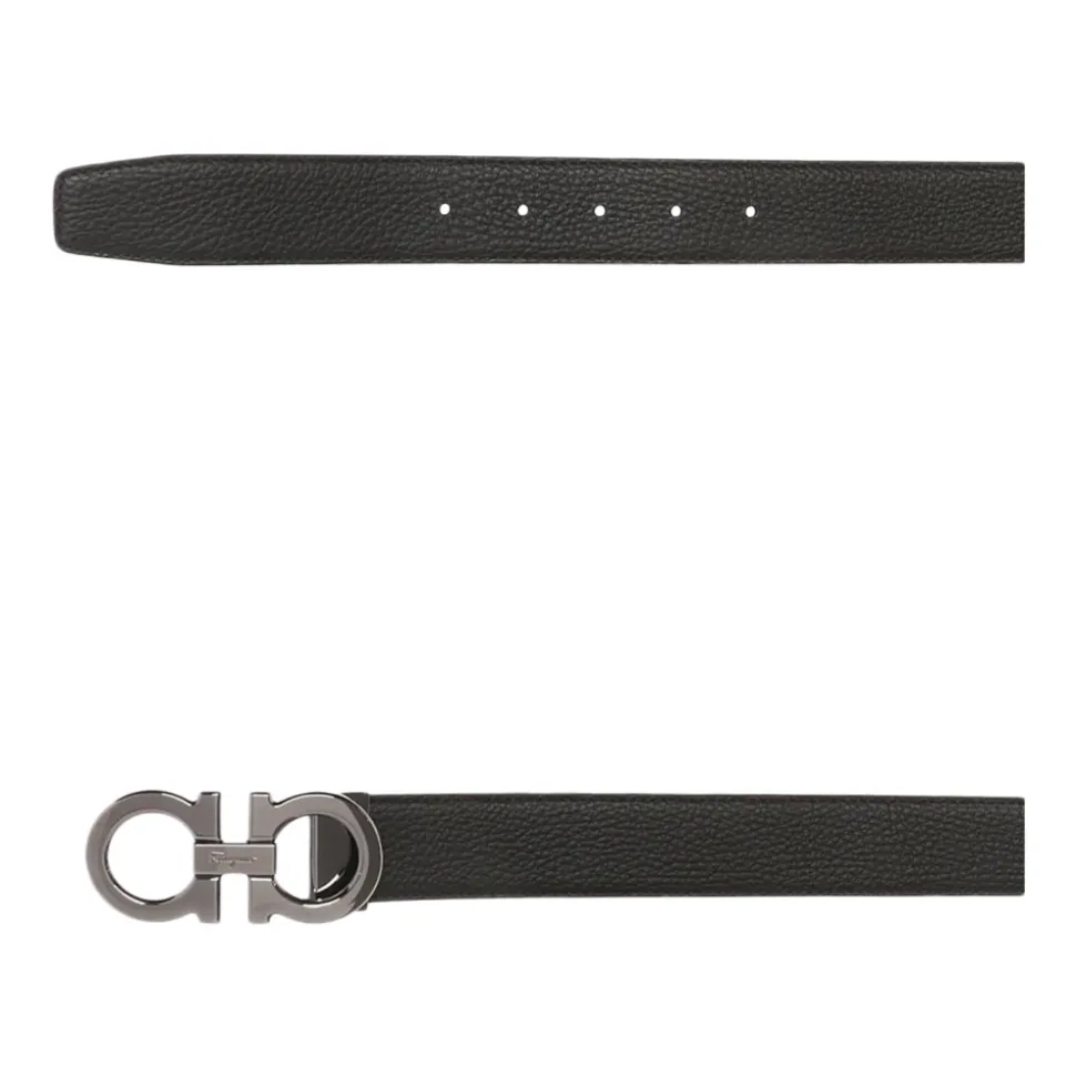 Gancini Reversible Leather Belt