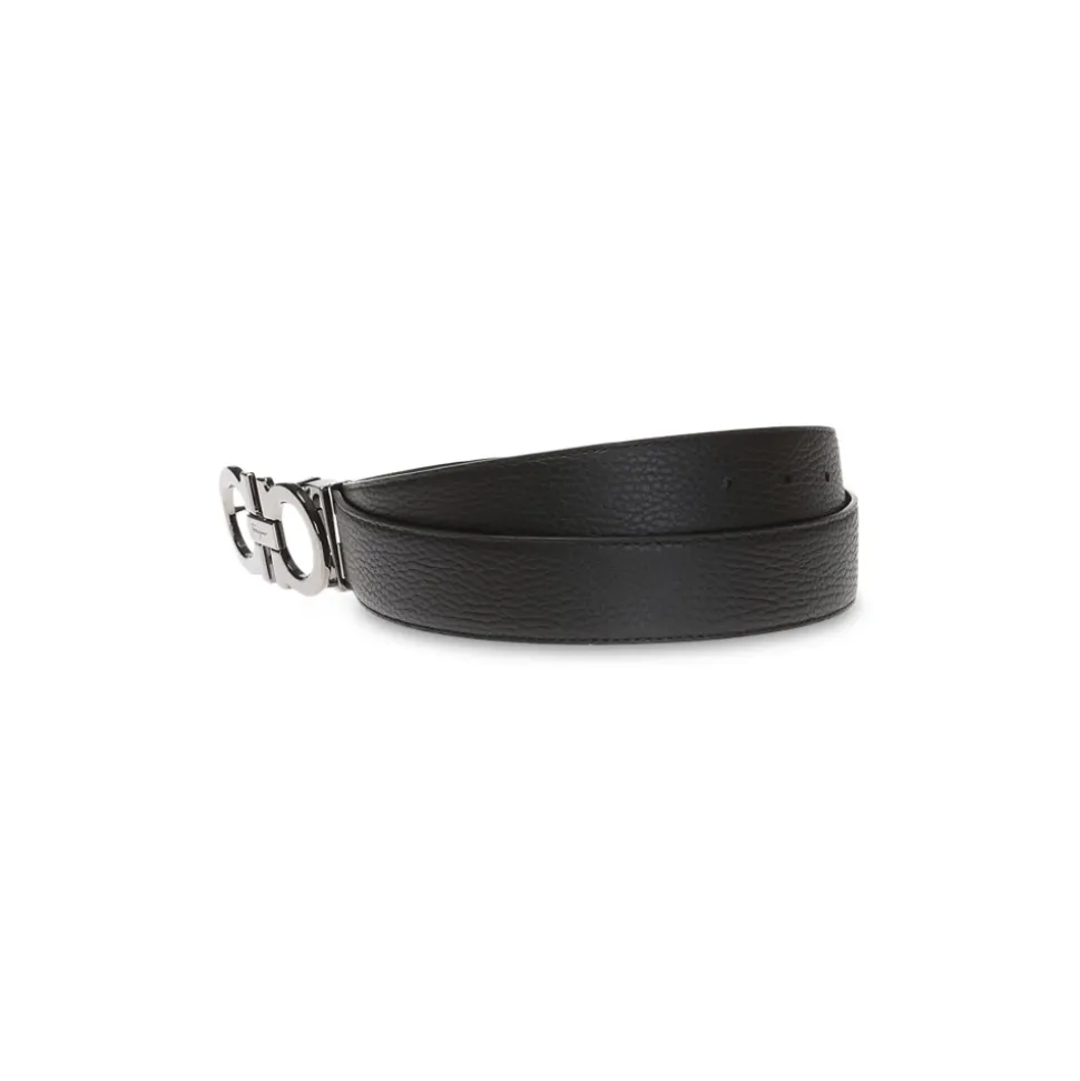 Gancini Reversible Leather Belt