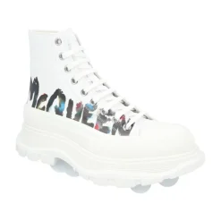 Graffiti Print Platform Sneakers