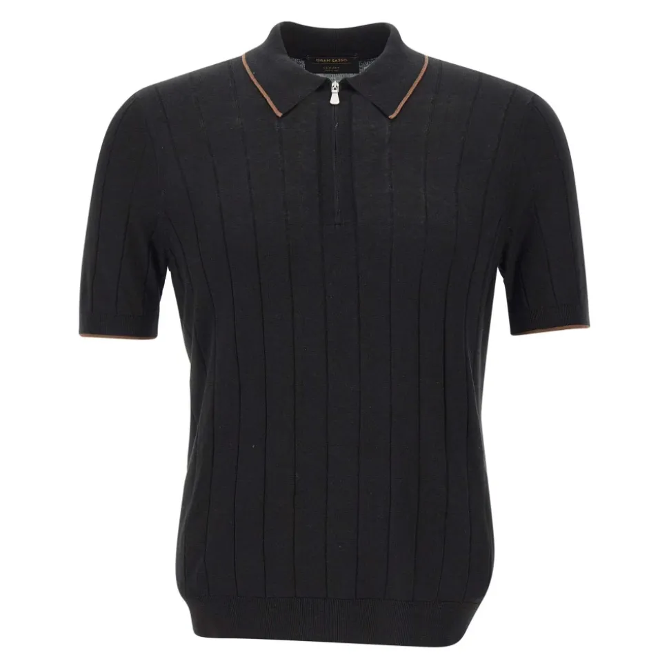 GRAN SASSO T-shirty i Polo CZARNY