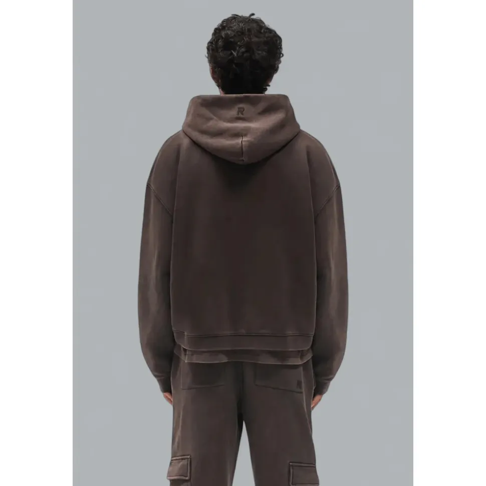 Initial Boxy Zip Through Hoodie