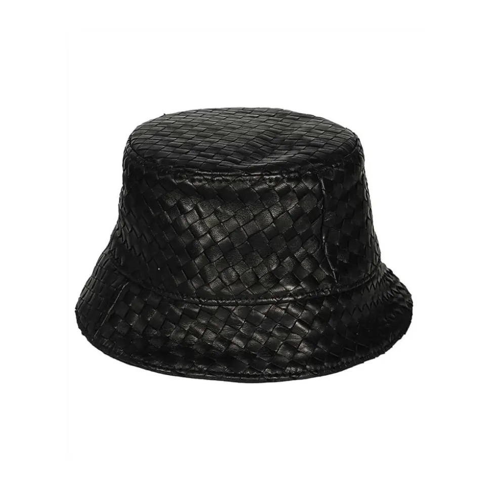 Intrecciato Leather Bucket Hat