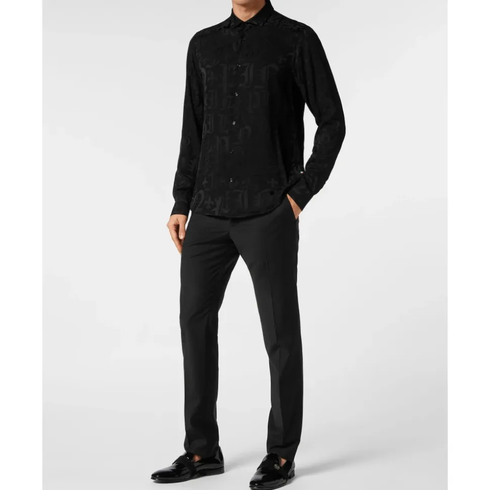 Jacquard Shirt Sugar Daddy Cut LS Monogram
