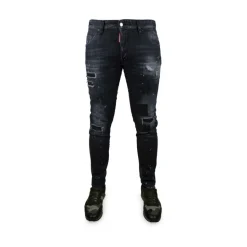 Jeansy Skater z efektem zniszczonej skóry Dsquared2