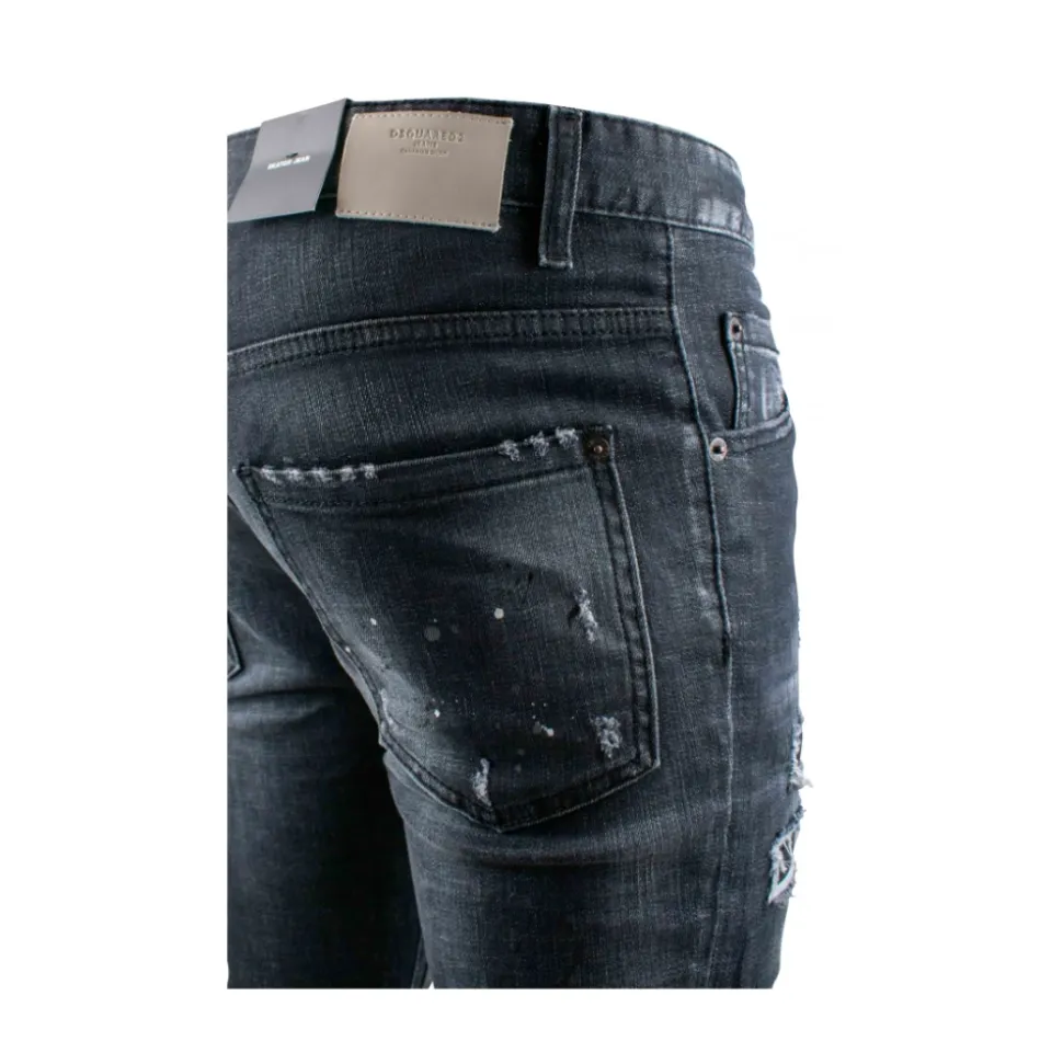 Jeansy Skater z efektem zniszczonej skóry Dsquared2