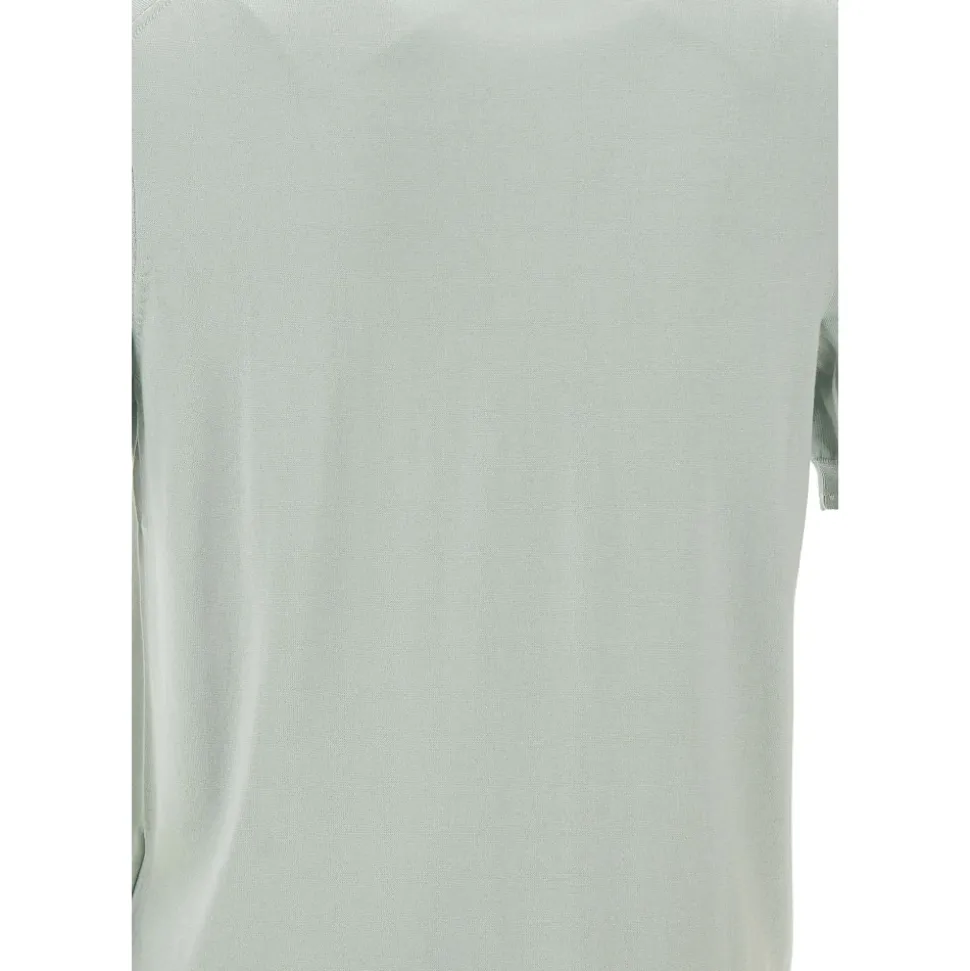 Jedwabno-bawełniana koszulka polo