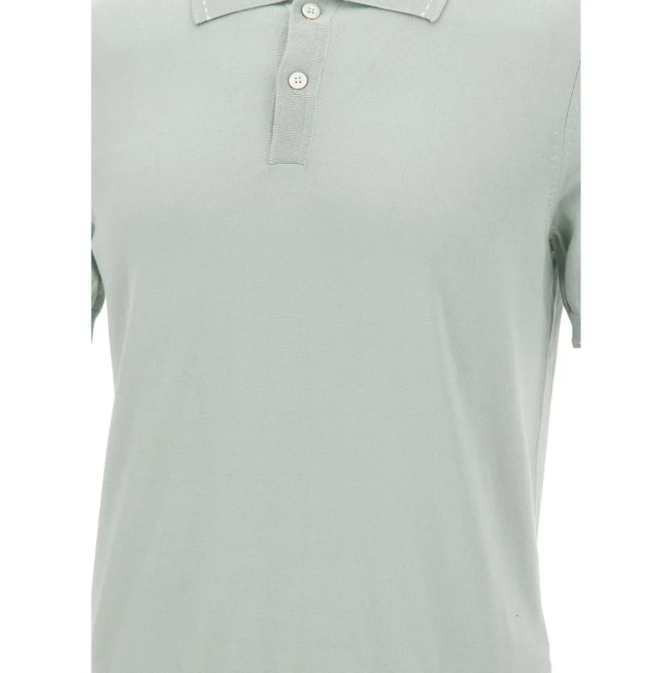 Jedwabno-bawełniana koszulka polo