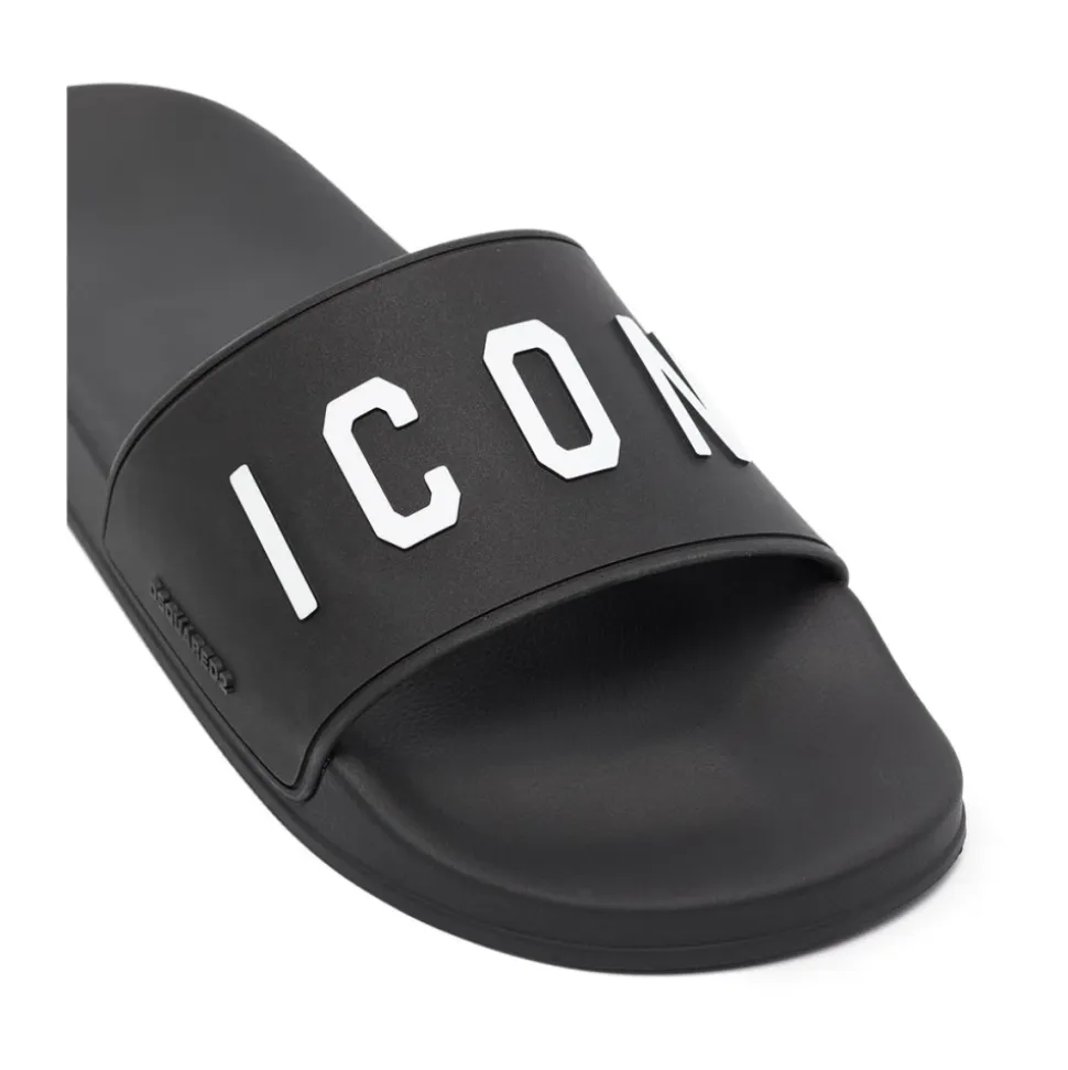 Klapki z nadrukiem logo Black