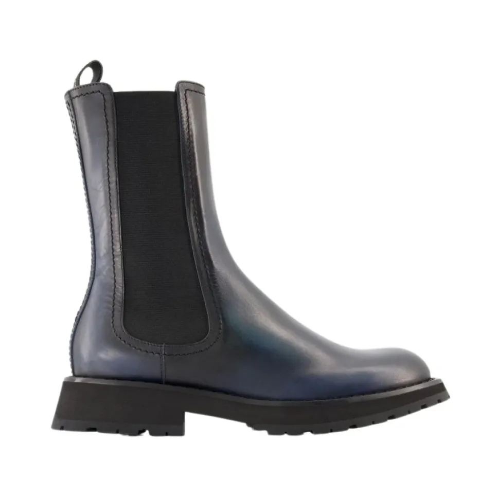 Klasyczne Chelsea Boots z gładkiej skóry cielęcej