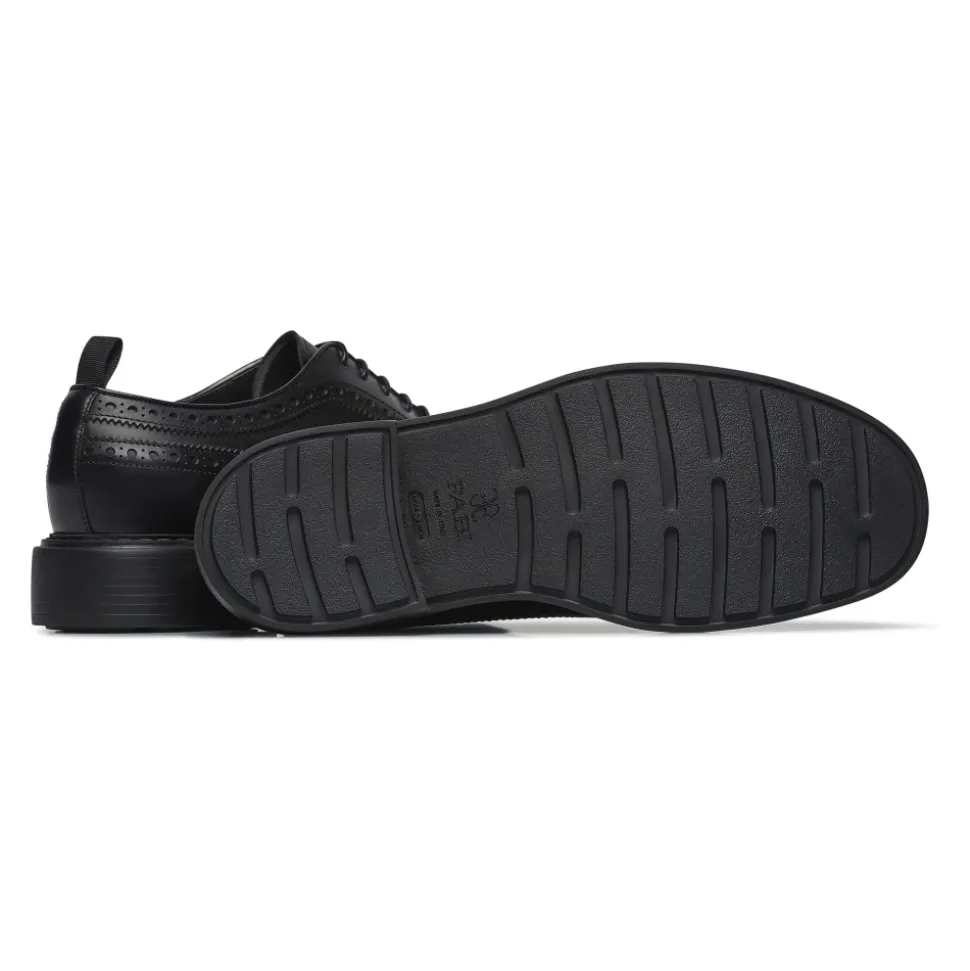 Klasyczne Czarne Buty Skórzane Oxford