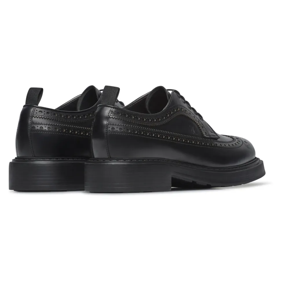 Klasyczne Czarne Buty Skórzane Oxford