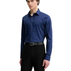 Koszula męska bawełniana slim fit, rozciągliwa, nieprasująca się