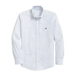 Koszula Oxford Slim Fit w kratę, elastyczna, nie wymagająca prasowania, z kołnierzykiem zapinanym na guziki