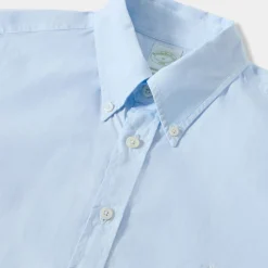 Koszula Slim Fit z Barwionej Bawełny Zapinana na Guziki