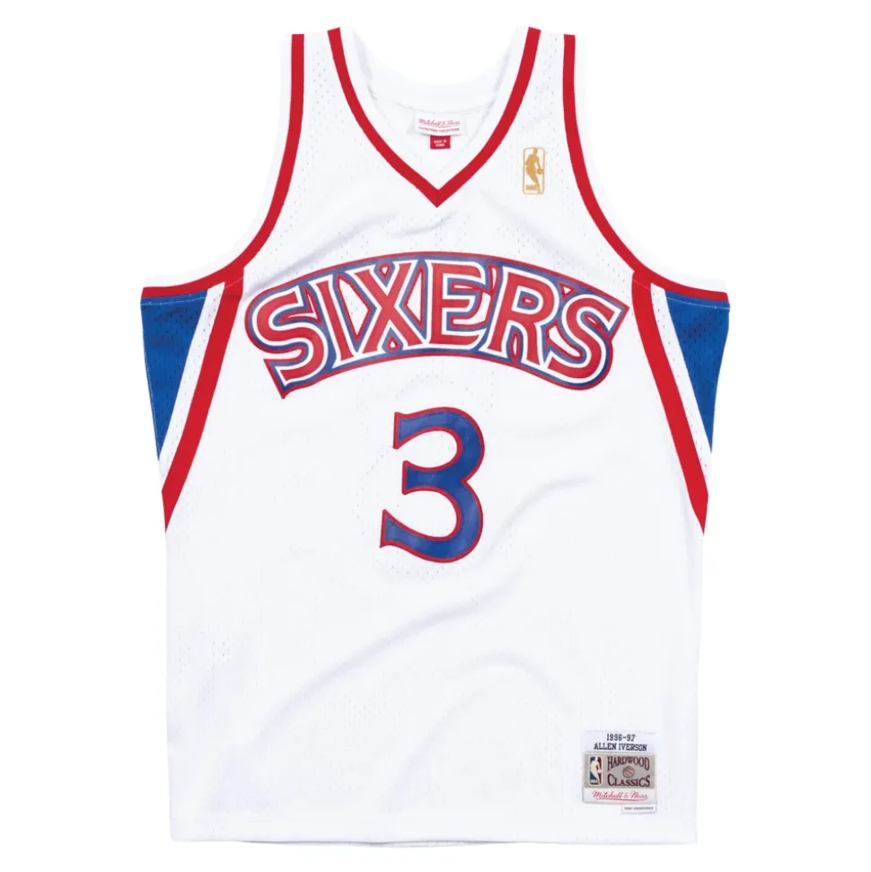 KOSZULKA MITCHELLNESS NBA SWINGMAN JERSEYS PHILADELPHIA 76ERS - ALLEN IVERSON 05 WHITE