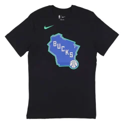 Koszulka z logo Milwaukee Bucks Czarna