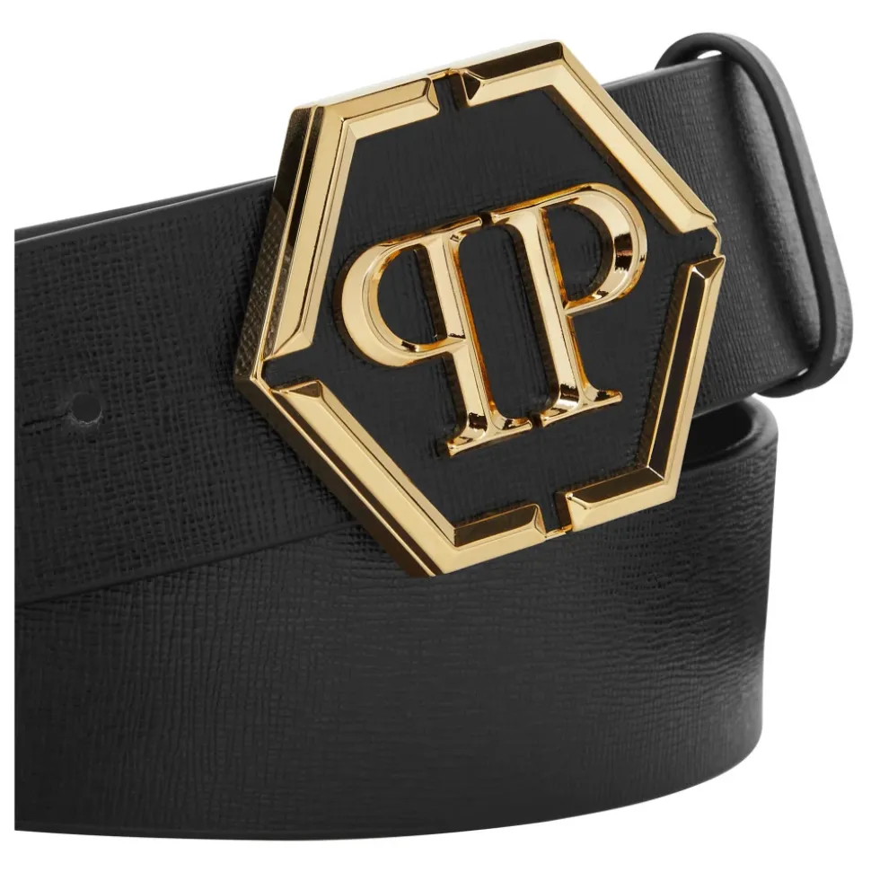 Leather Belt Hexagon