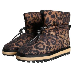 Leopardowe Botki z Podszewką Buty