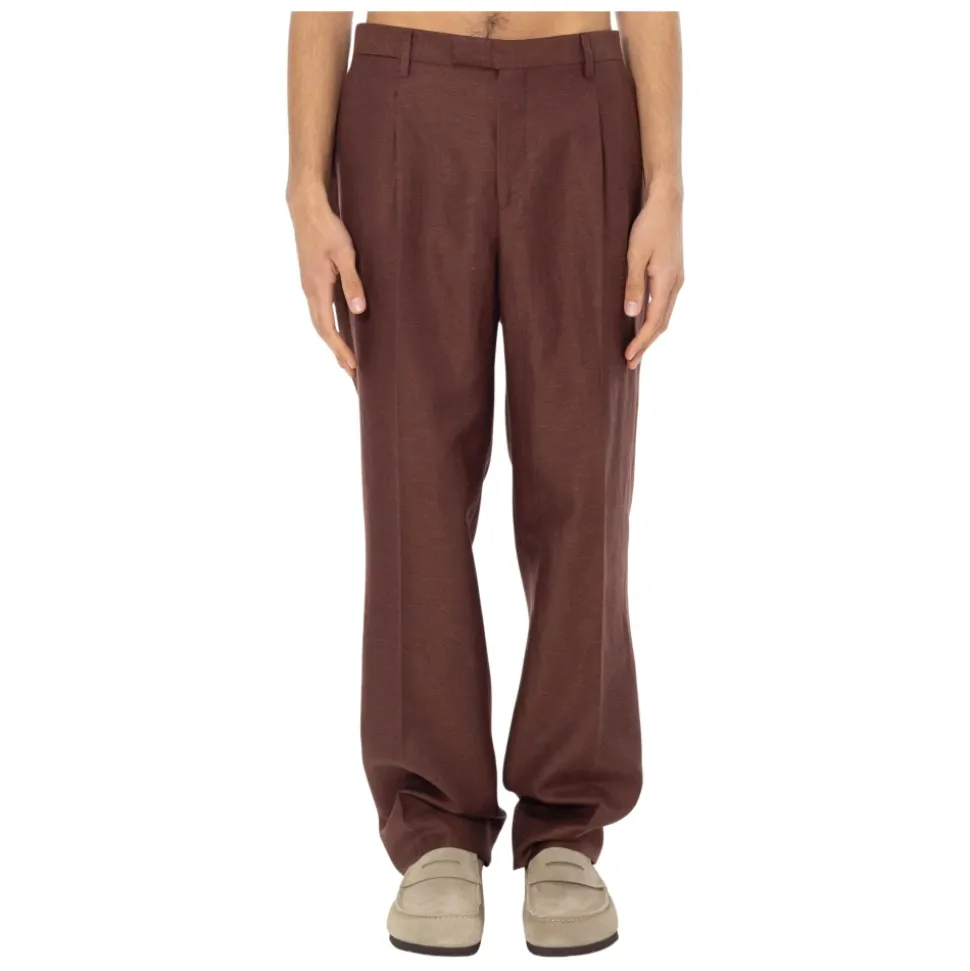 Margutta Wool Linen Loose Pants