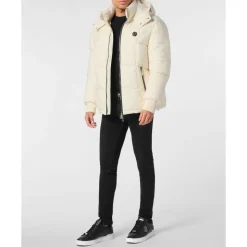 Mix Nylon Short Puffer Jacket