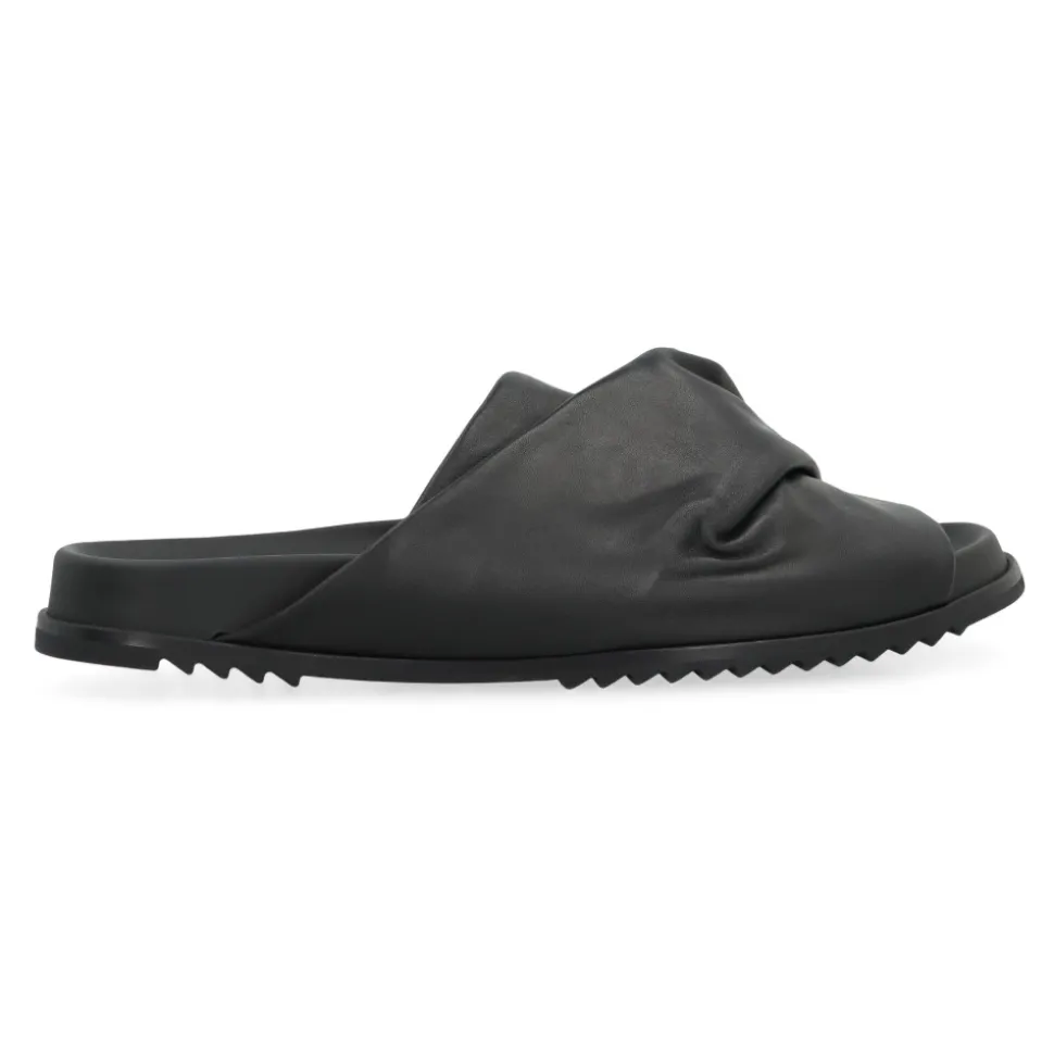Mobius Leather Slides