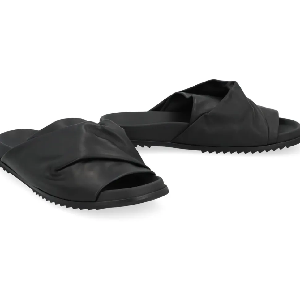 Mobius Leather Slides