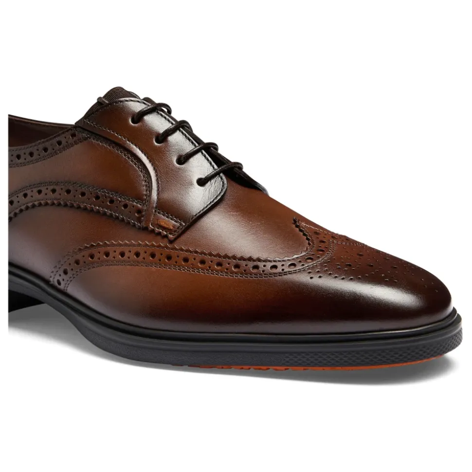 Męskie skórzane Easy brogue sznurowane