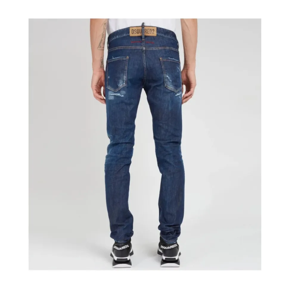 Niebieskie Bawełniane Cool Guy Jeans