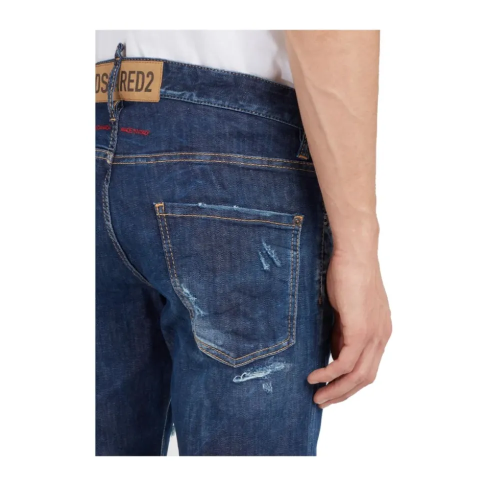 Niebieskie Bawełniane Cool Guy Jeans