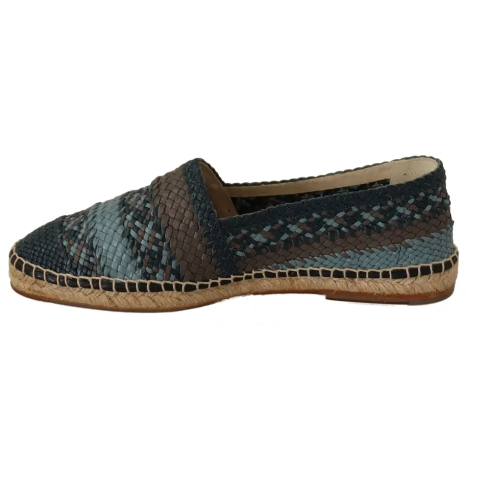 Niebiesko-Szare Slip On Buffalo Espadrille Buty