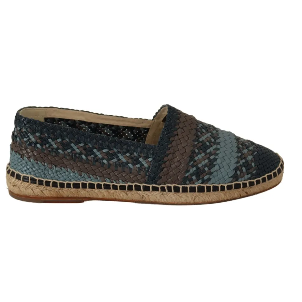 Niebiesko-Szare Slip On Buffalo Espadrille Buty