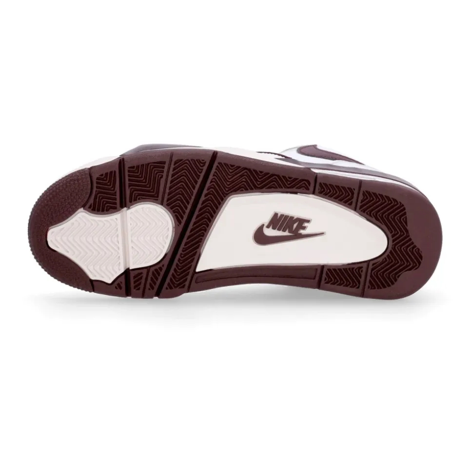 Niski Biało-Bordowy Sneaker w Stylu Flight