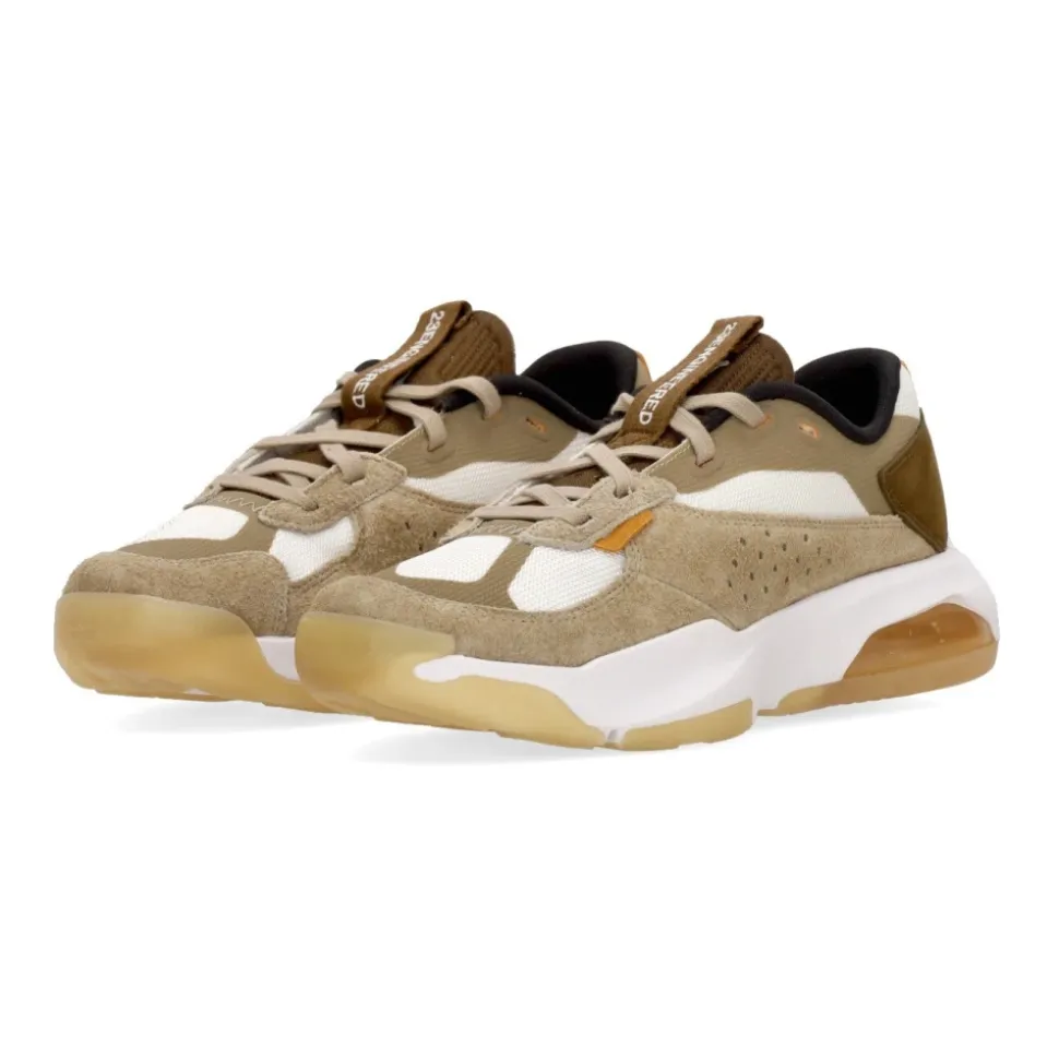 Niskie Sneakersy Khaki/Biały/Jasna Oliwka Odblaskowe