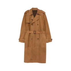 Nuvola Lambskin Suede Trench Coat