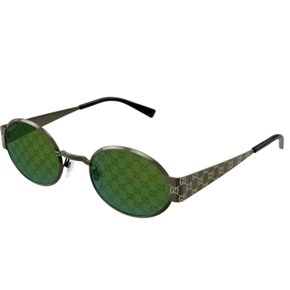 Okulary przeciwsłoneczne Gucci Guccissima w owalnej oprawce