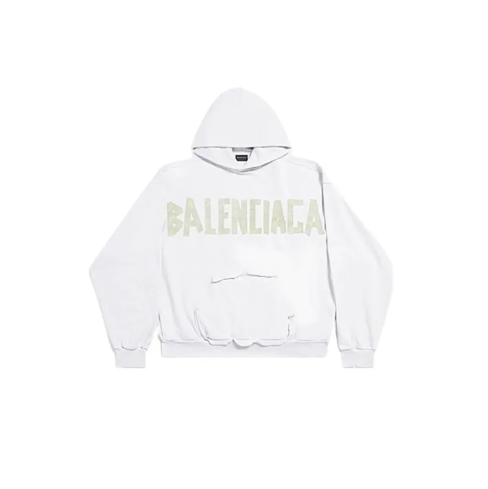 Oversized Unisex Hoodie z zniszczonym logo
