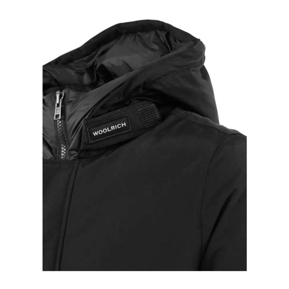 Parka męska z wysokim kołnierzem Polar czarna
