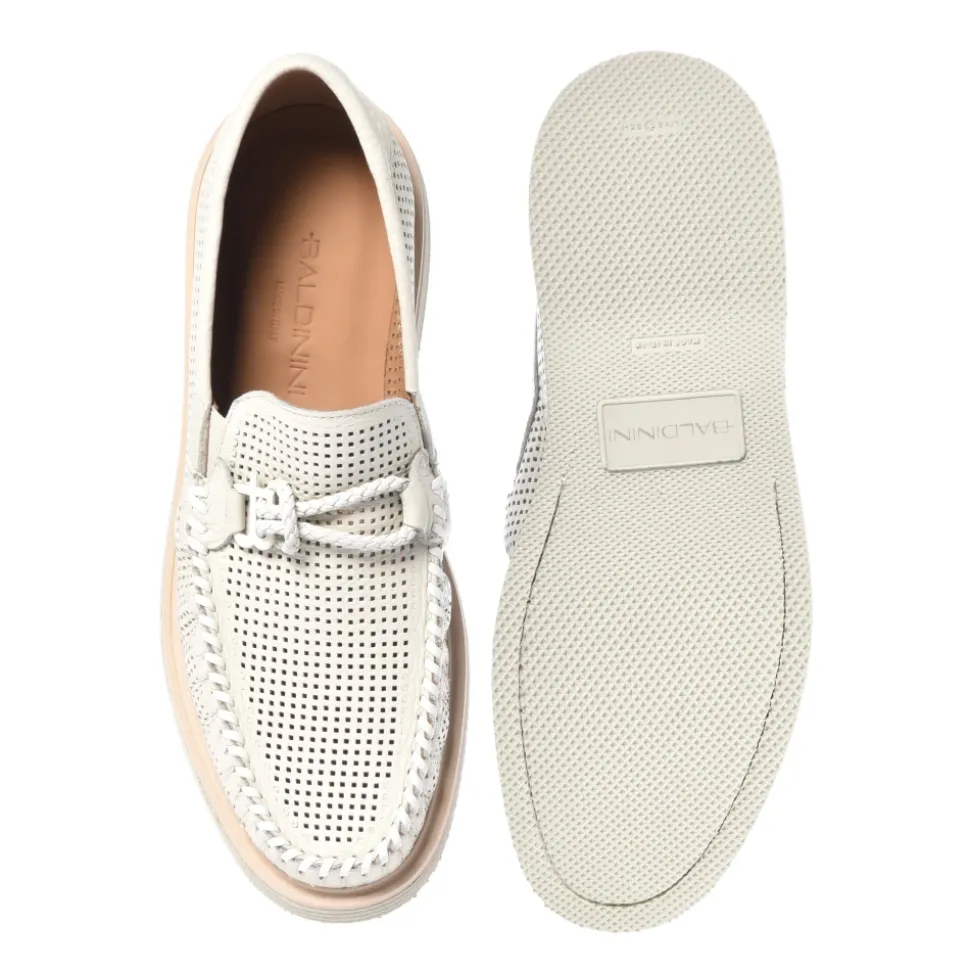 Perforated Tumbled Leather Loafer
