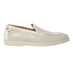 Perforated Tumbled Leather Loafer