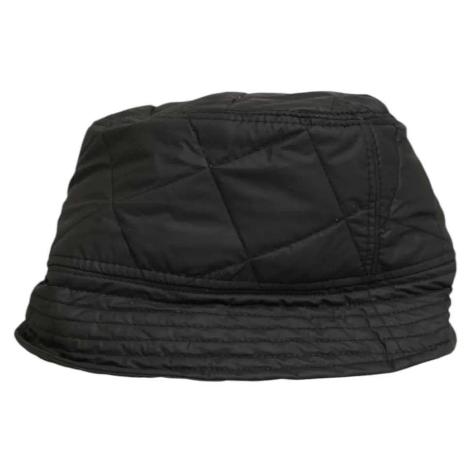Pikowany nylonowy kapelusz typu bucket