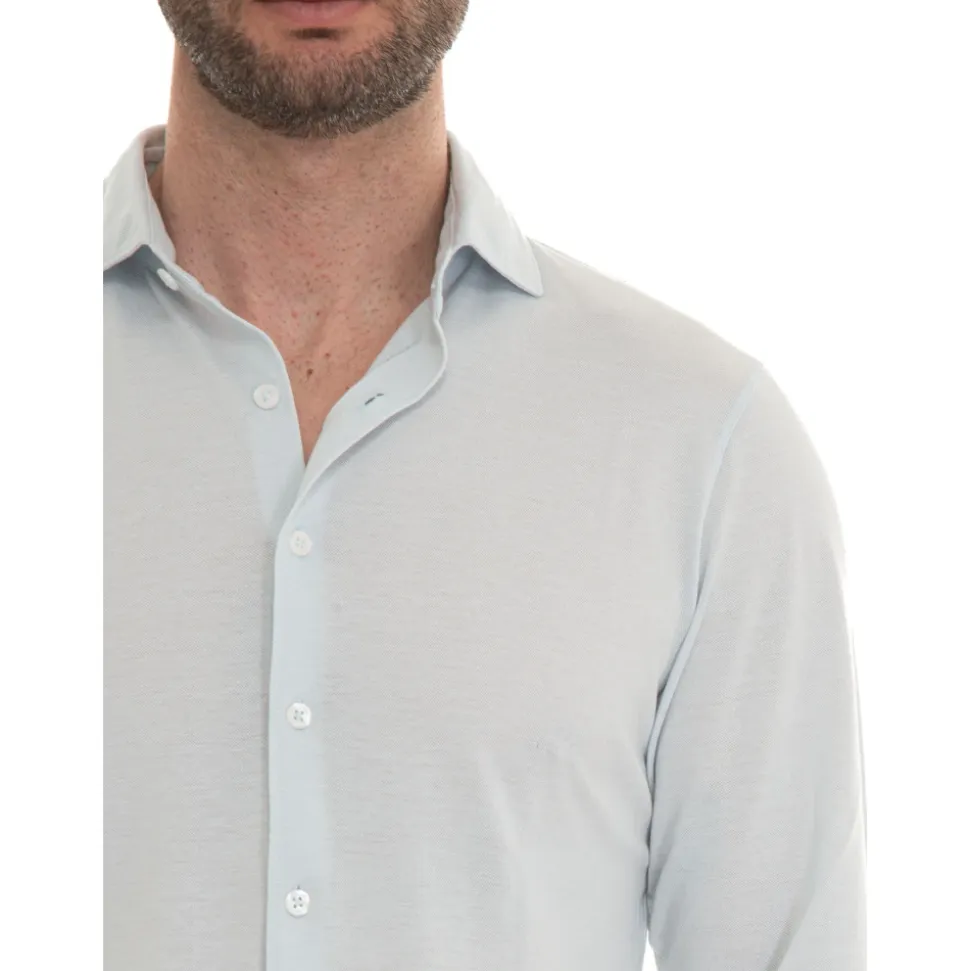Polo Shirt z Francuskim Kołnierzem Teksturowany Stretch