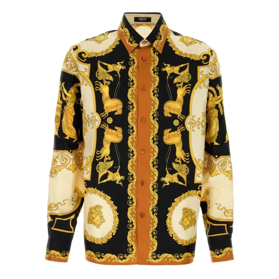 Printed Silk Twill Regular Shirt