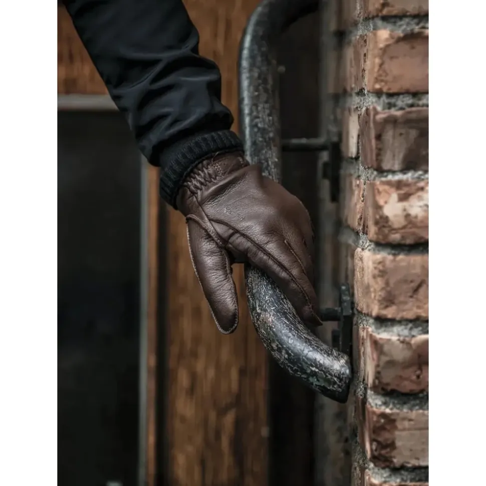 Rękawiczki Deerskin Primaloft Rib, Brązowe