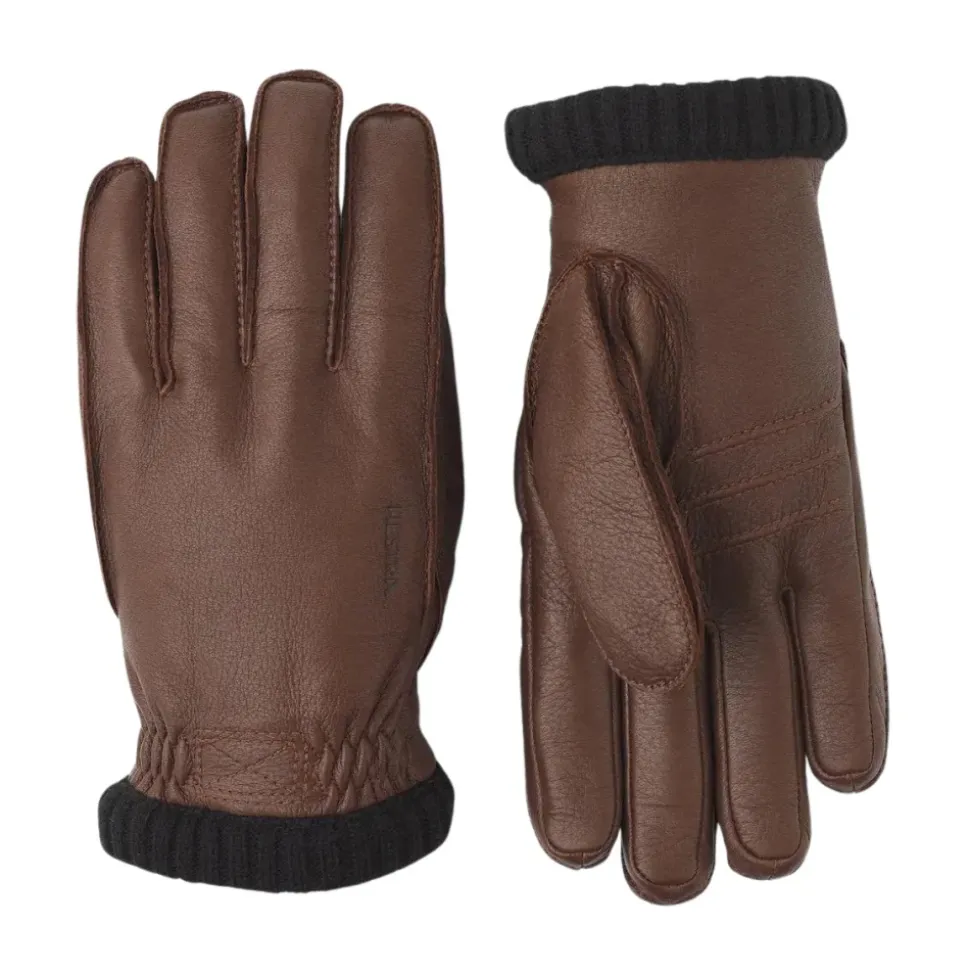 Rękawiczki Deerskin Primaloft Rib, Brązowe